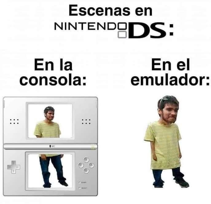 Así se ven las escenas en emulador vs consola original - meme
