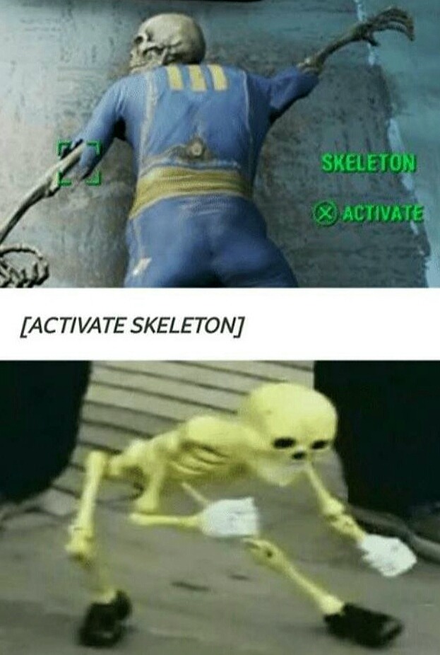 Activar esqueleto - meme