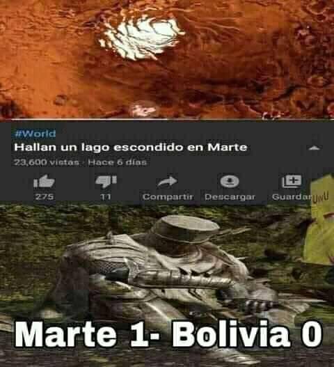 Marte 1 Bolivia 0 - meme
