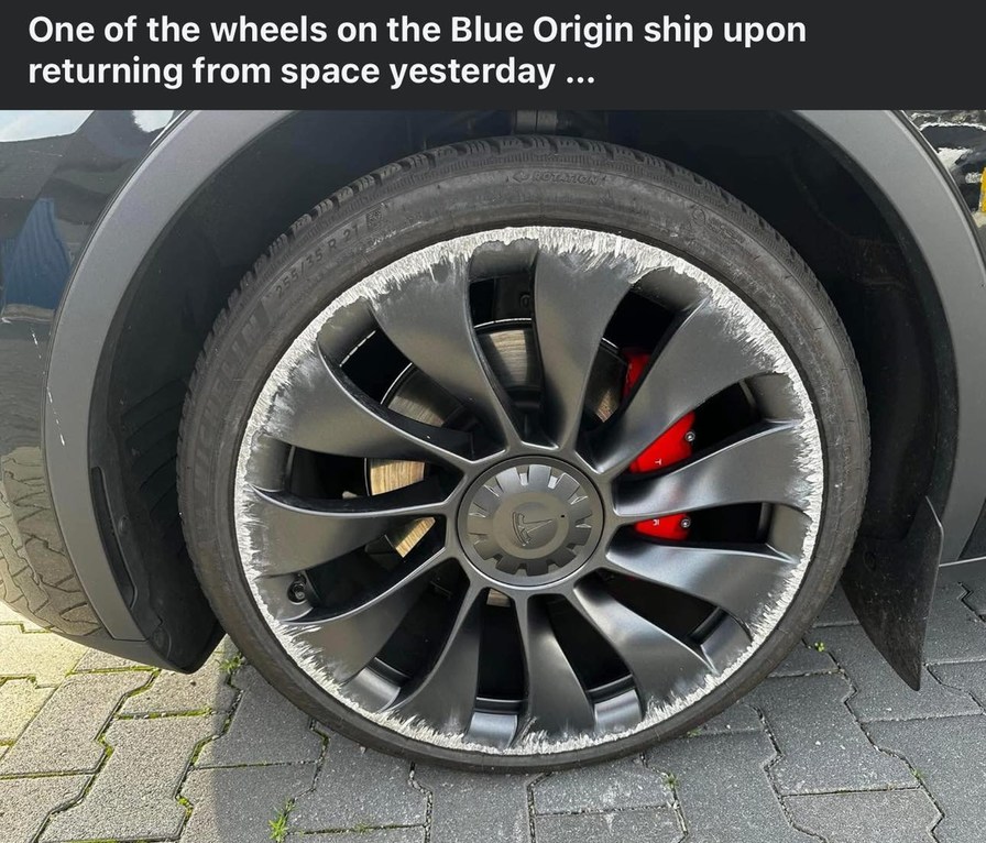 Wheels from Blue Origin - meme