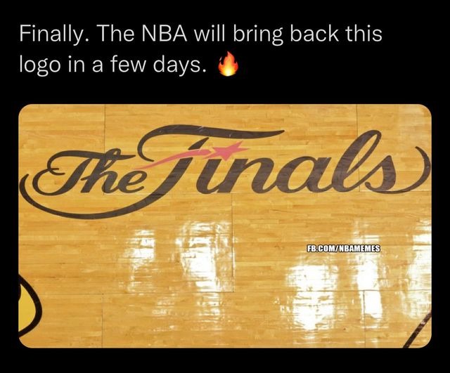 The NBA finals logo - meme
