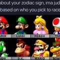 Toad, yoshi, everyone else, in that order.