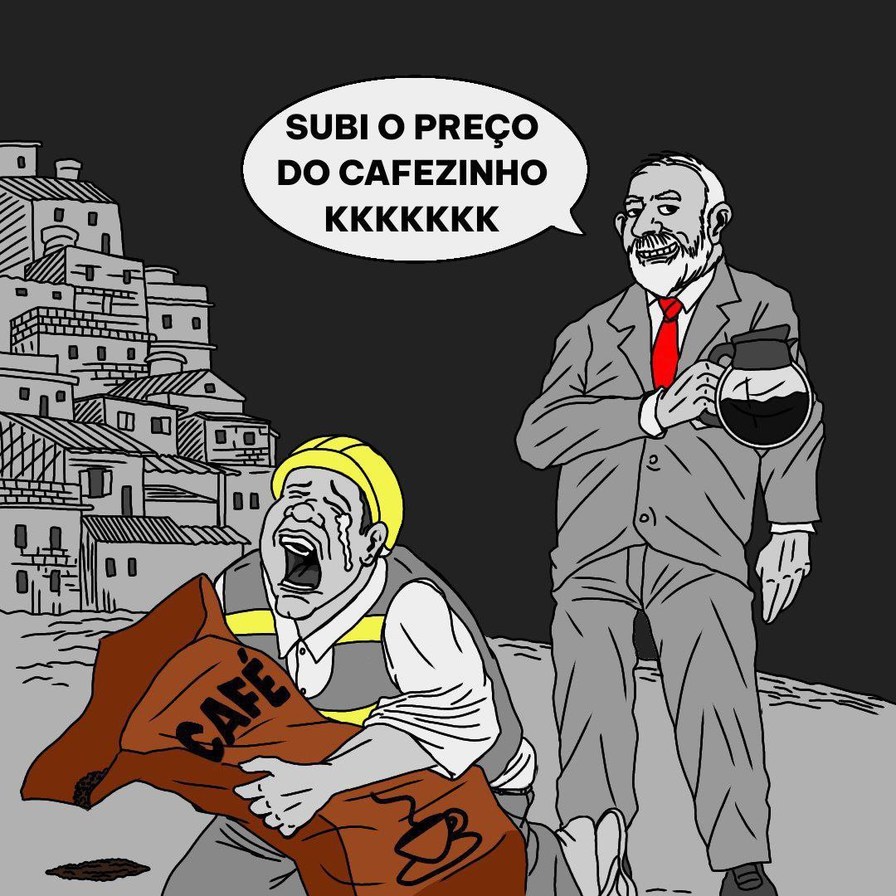 Sobra nada para o pobre bostileiro - meme