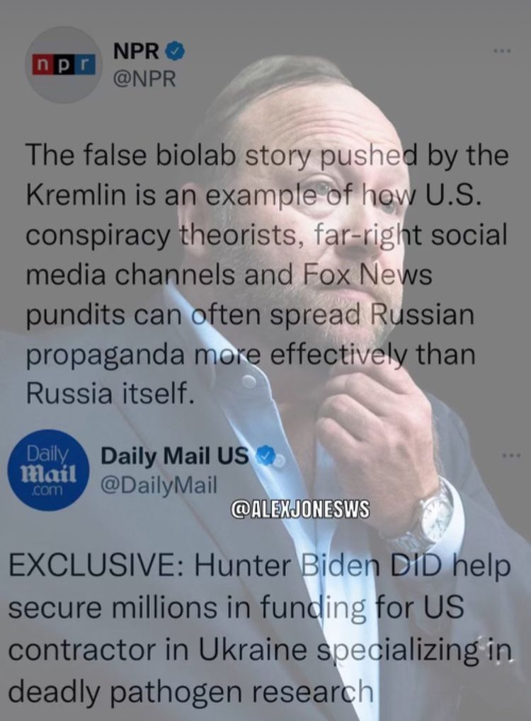 Reminder that the entire media class tries to suppress the Hunter Biden leaks and every social media platform banned people for even mentioning it - meme
