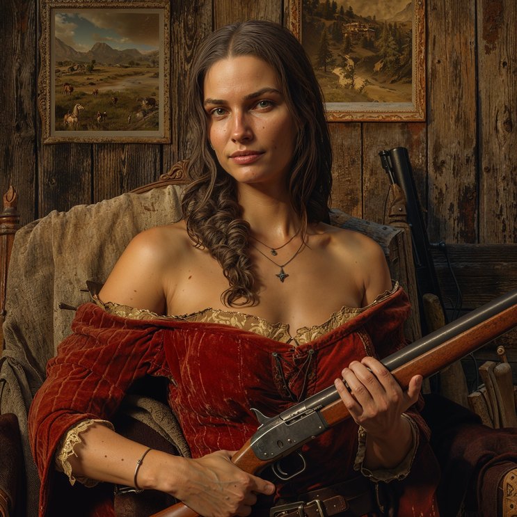 Mona Lisa rendered in Red Dead Redemption 2 - meme