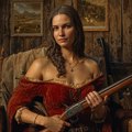 Mona Lisa rendered in Red Dead Redemption 2
