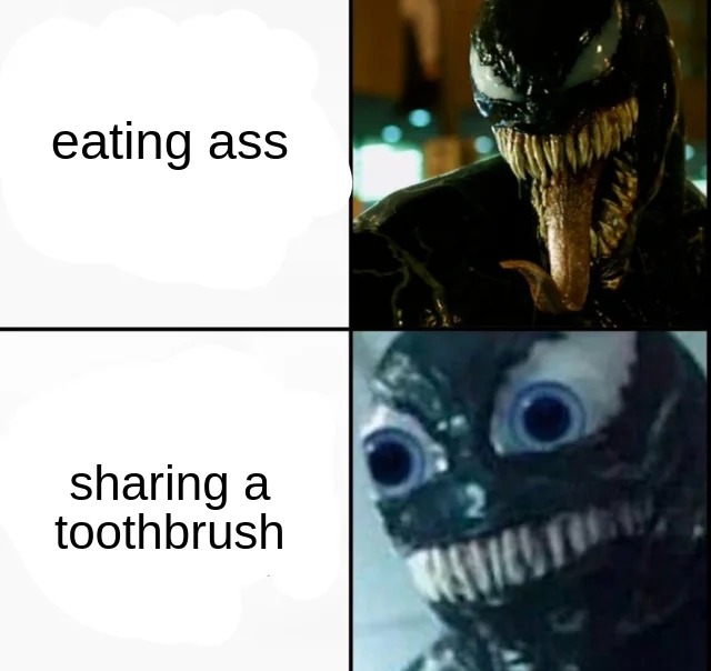 Sharing a toothbrush is a sin - meme