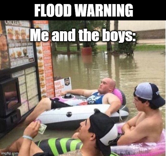 Flood warning meme