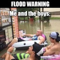 Flood warning meme