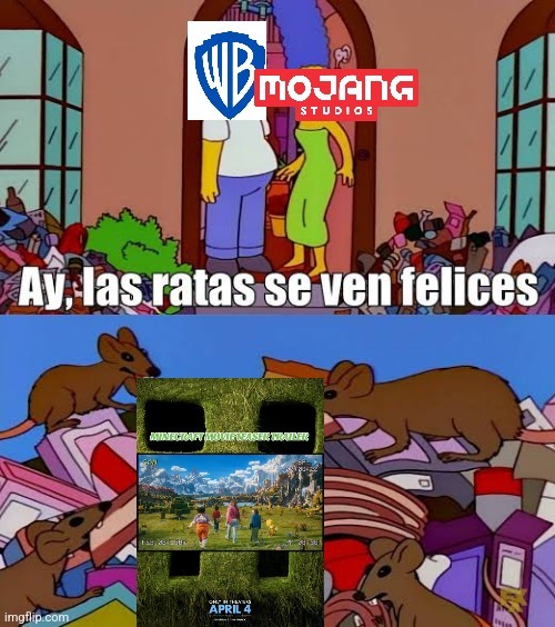 aunque no todas las ratas están felices por la película - meme