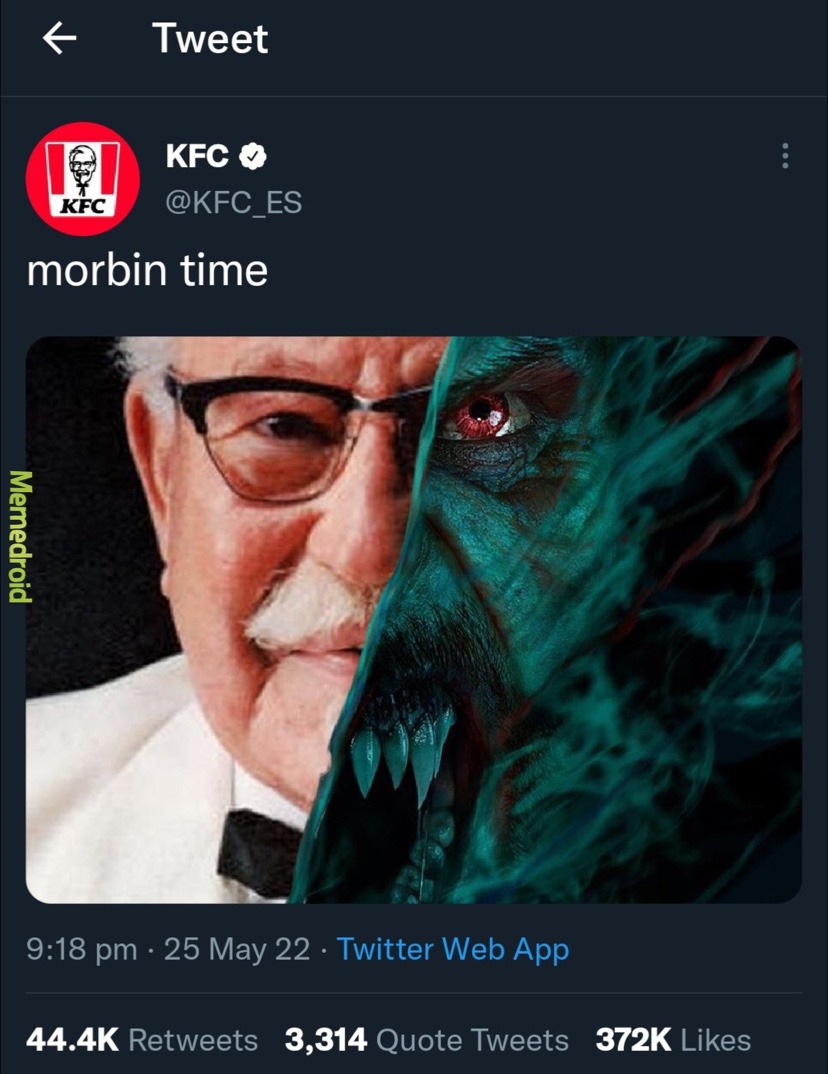 It’s morbin time - meme