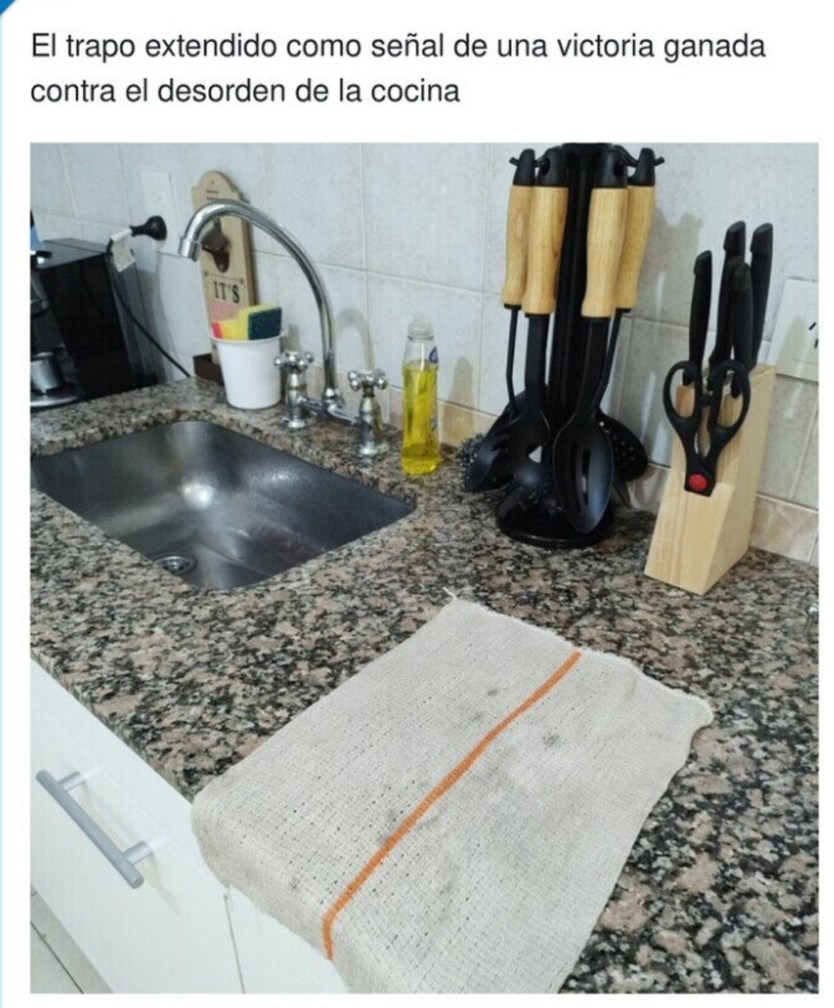 Cuando ganas la batalla final contra los platos - meme