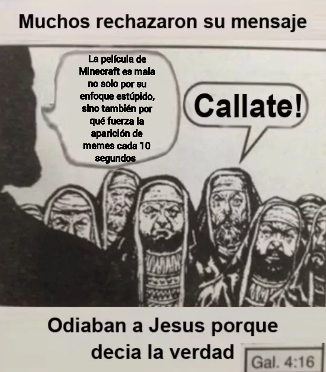 La película de Minecraft es una mierda - meme