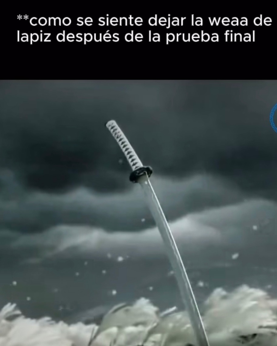Ese momento sagrado cuando sueltas el lápiz al acabar la prueba - meme