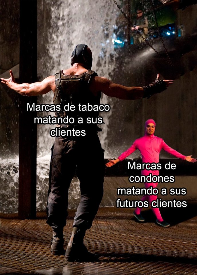 Tabaco mata a sus clientes, condones a sus futuros - meme