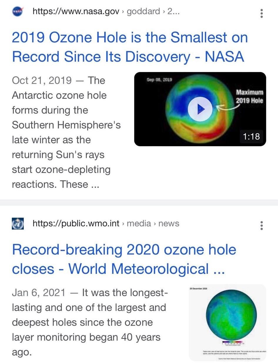 I'm old enough to remember that we were supposed to die of acid rain, then of this ozone hole, now climate change - meme