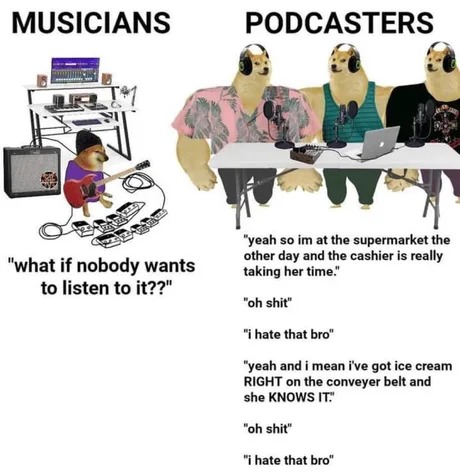Most of the podcast are useless - meme