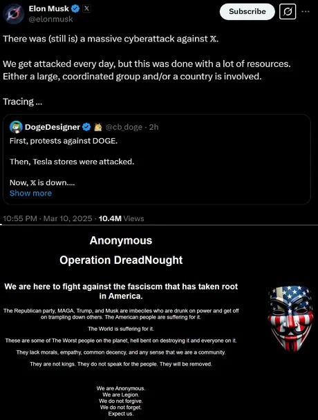 X cyber attack meme