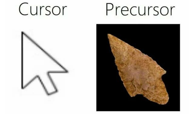 Cursor prehistórico - meme