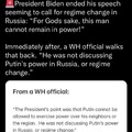 Biden speaking in Poland yesterday