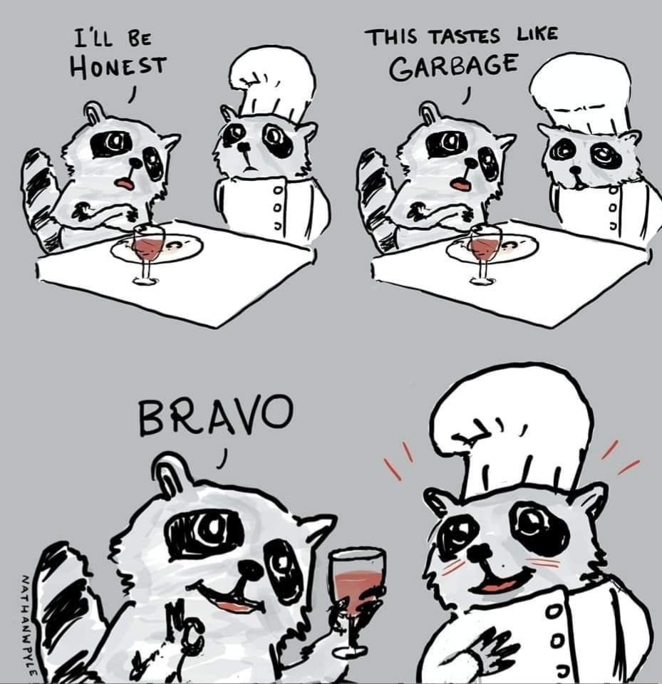Trash Panda restaurant review - meme
