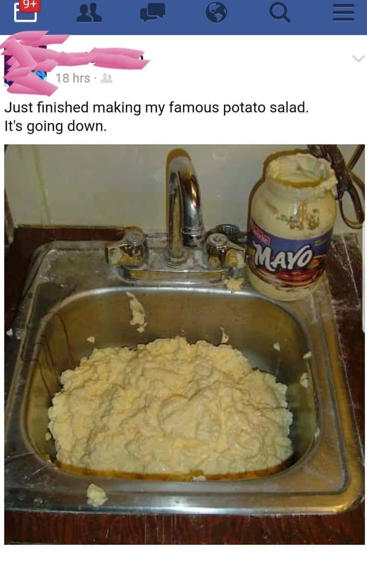 Cursed potato salad - meme