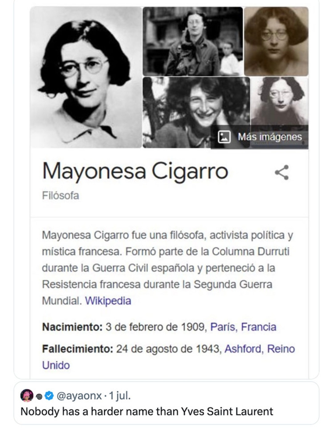 Mayonesa Cigarro luchó en dos guerras y tú no puedes ni con lunes - meme
