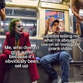 Subtitles on an Instagram prank video