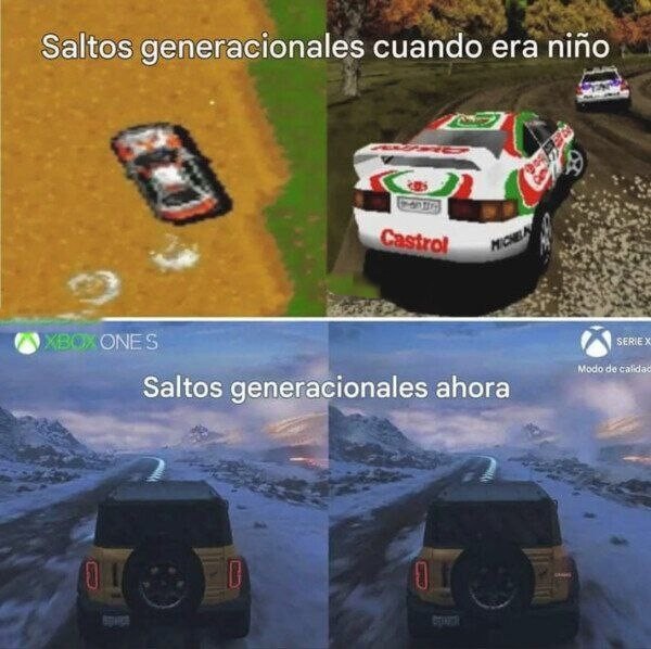 saltos generacionales raros - meme