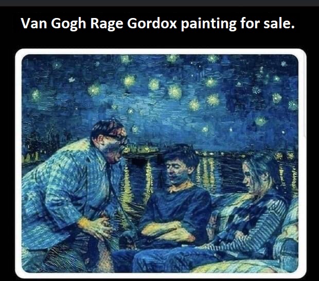 Van Gogh pegou pesado - meme