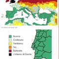 Mapa de la calidad de la comida por países según los italianos