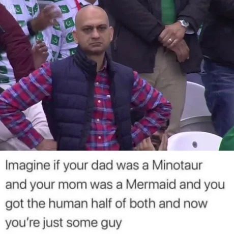 Half Minotaur half Mermaid - meme