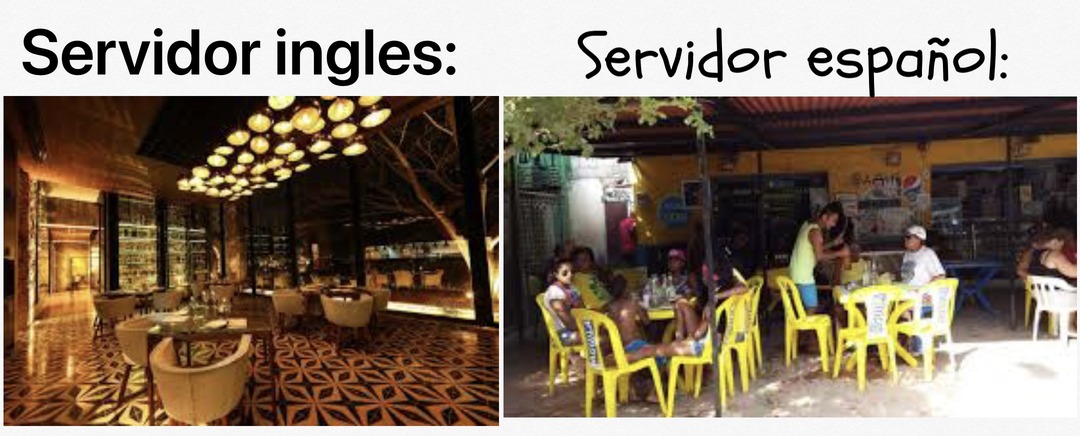 El server inglés es más tranquilo - meme
