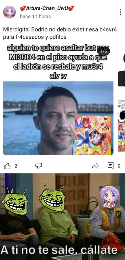 Digita circus es mierda= fdp de Otaku - meme