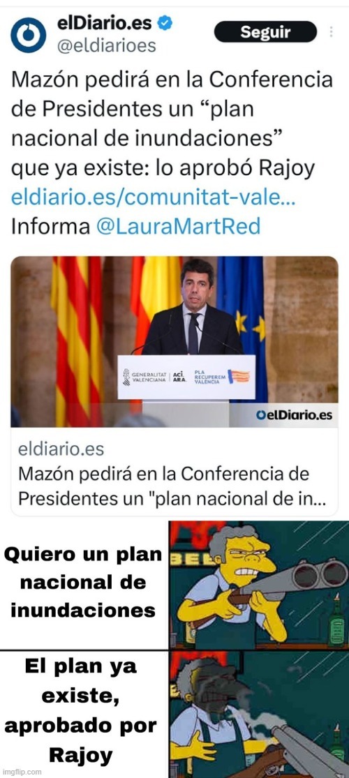Mazón inutil dimisión - meme