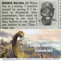 Dinosaurs believe in mookie wilson and he believes in them, what a beautiful friendship.