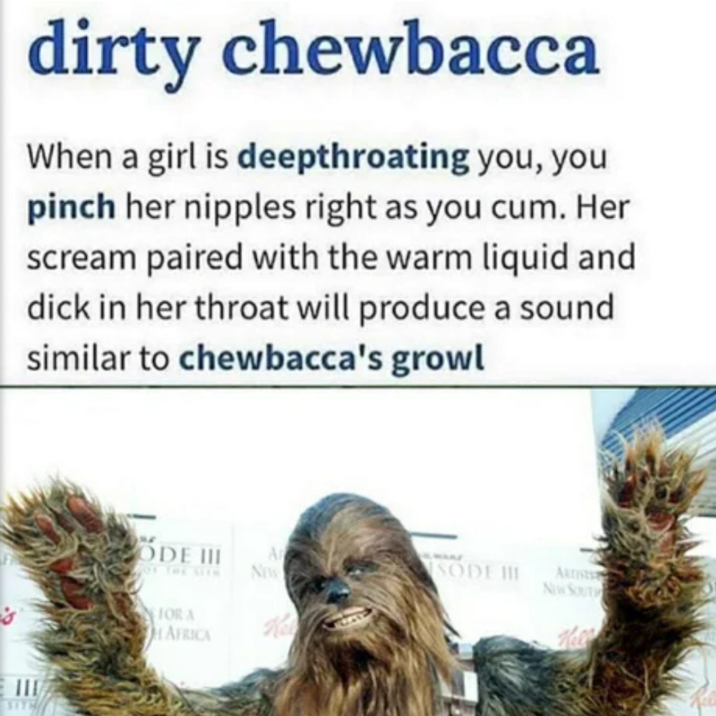 Dirty chewy - meme