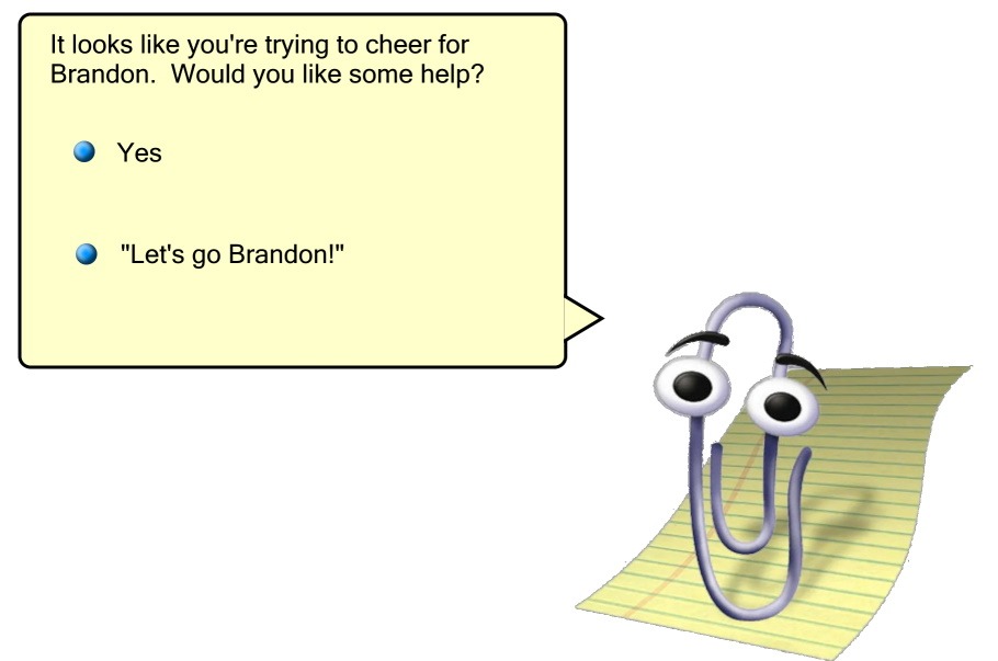 I tried typing "F**k Joe Biden" into MS Word and got this: - meme