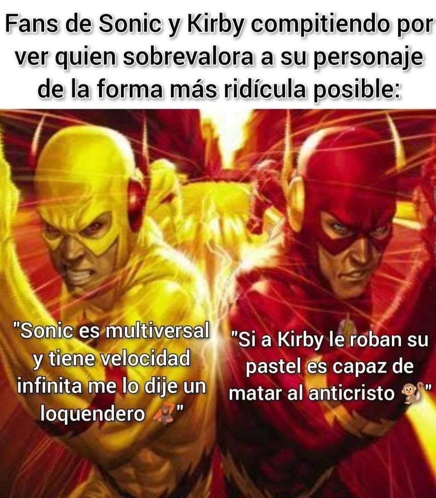 Sonic vs Kirby: La pelea de fans que nadie pidió - meme