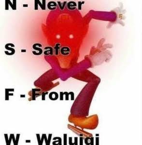 NEVER SAFE FROM WALUIGI - meme