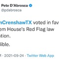 Dan "feed me all the dicks" Crenshaw just voted in favor of the Dem House's Red Flag law legislation.