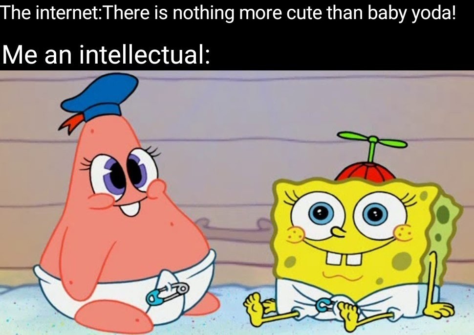 Baby Pat and baby spongebob - meme