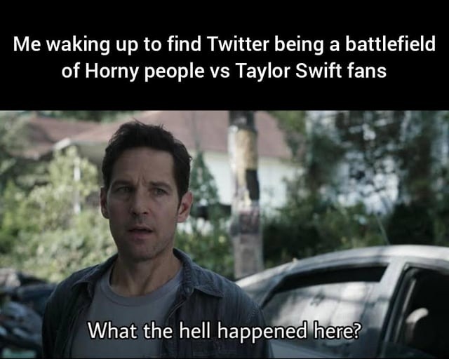 Horny people vs Taylor Swift because of AI pics - meme