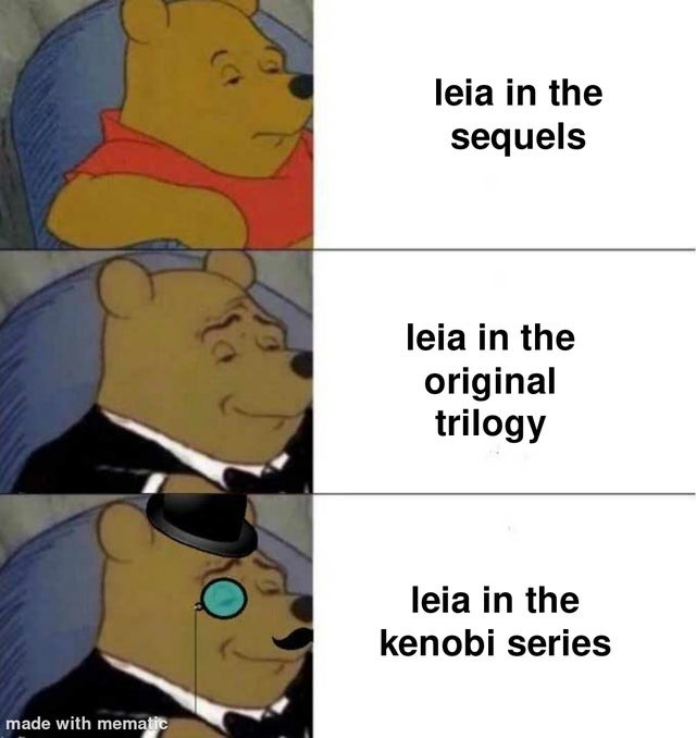 Leia in the kenobi series - meme