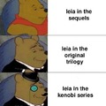 Leia in the kenobi series
