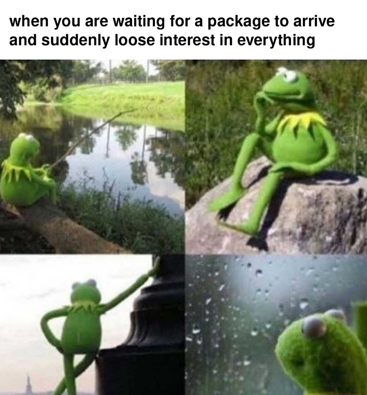 Waiting for a package - meme
