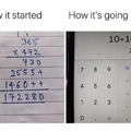 Math skills evolution