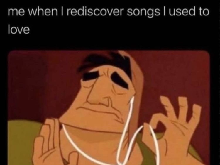 songs I used to listen to in high school - meme