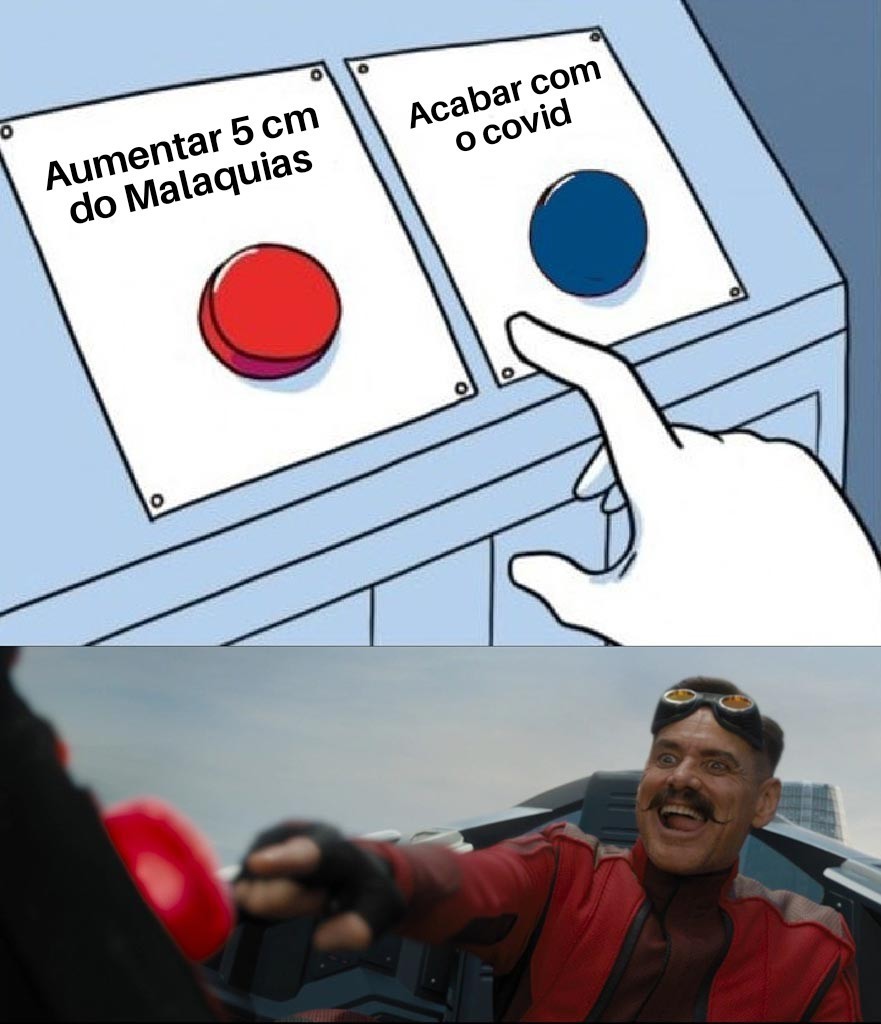 Covid botão vermelho - meme