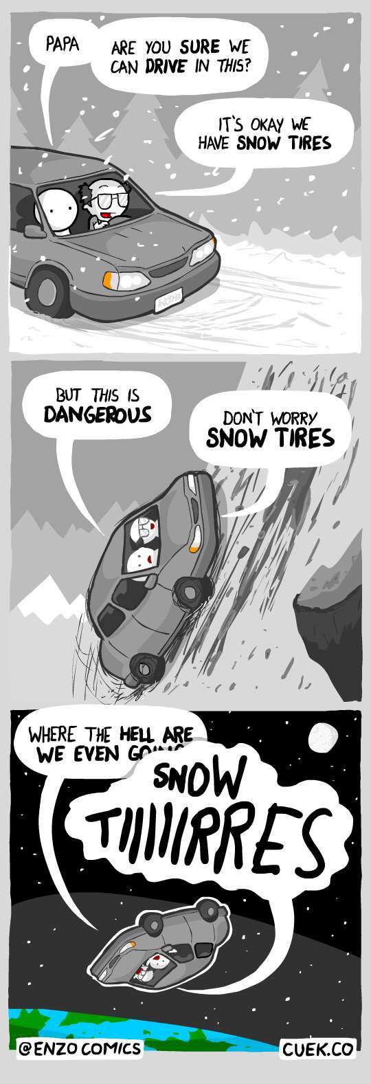 he's got snow tires - meme